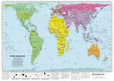 Peters World Map Poster
