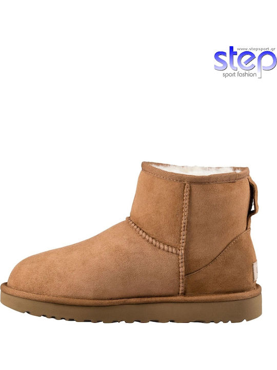 UGG Classic Mini Ii Δερμάτινα Γυναικεία Μποτάκι...