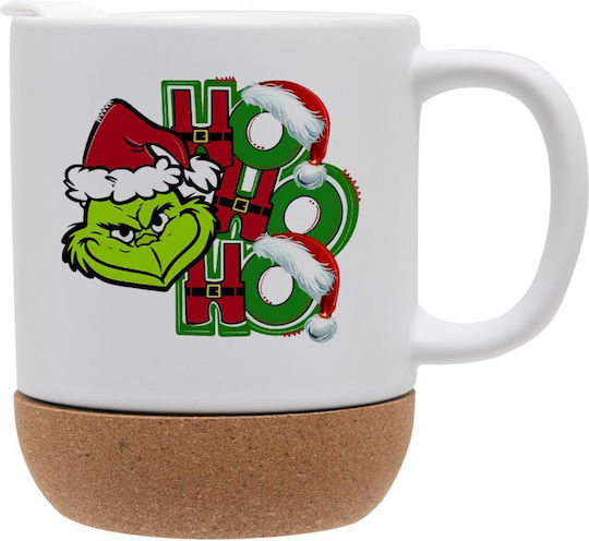 Koupakoupa Grinch Ho Ho Ho Weihnachtlicher Keramikbecher Weiß 9 cm 330 ml (mit Personalisierung)