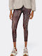 Καθημερινό Γυναικείο Cropped Κολάν Khaki Zebra