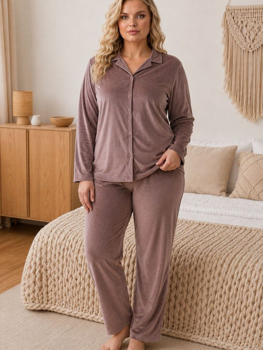 Boyraz Winter Women's Pyjama Set Vizon