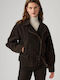 Trucker Μακρύ Γυναικείο Bomber Jacket Brown