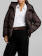 Women's Puffer Jacket for Winter Brown