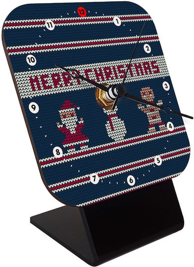 Koupakoupa Merry Christmas Gestrickte Tischuhr mit Zeigern aus Holz KP_3473_clock-desk-square