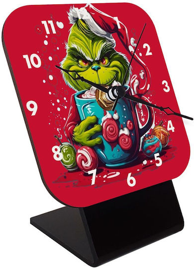 Koupakoupa Giggling Grinchy Galore Επιτραπέζιο Ρολόι με Δείκτες Ξύλινο KP_21009_clock-desk-square