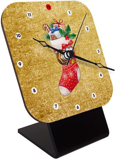 Koupakoupa Xmas Boot Ceas de Masă cu Cifre Din Lemn KP_14746_clock-desk-square