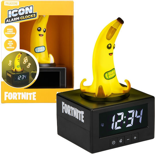 Paladone Fortnite - Peely Icon Επιτραπέζιο Ψηφιακό Ρολόι με Ξυπνητήρι PP14508FO
