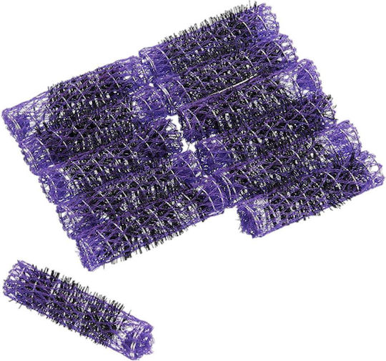 Niobe Professional 17mm Hair Rollers in Purple 12 Pieces