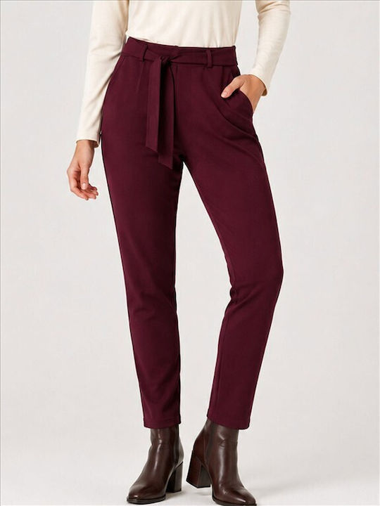 Damen Stoffhose Burgunderrot T26211-BURGUNDERROT