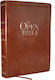 Open Bible: Read And Discover The Bible For Yourself (nkjv Brown Leathersoft, Red Letter, Comfort Print) - Thomas Nelson Publishers - Leather / Fine Binding