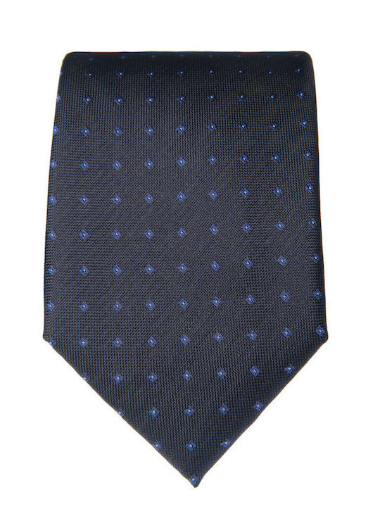 Manetti Herren-Seidenkrawatte mit Mustern in Blau