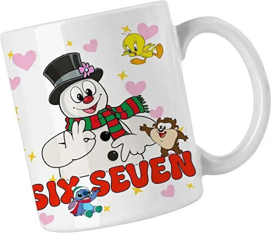 Christmas Ceramic Mug Snowmen 330ml (with Personalization)
