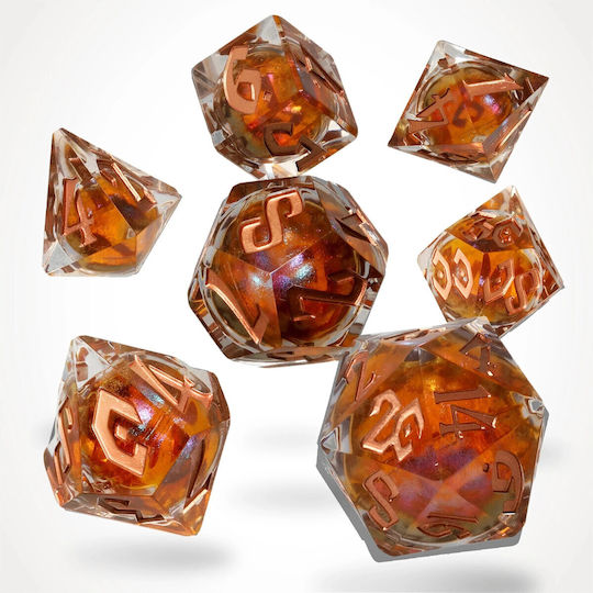 Critstones Aetherphase Fluxcore Resin Rpg Dice Set