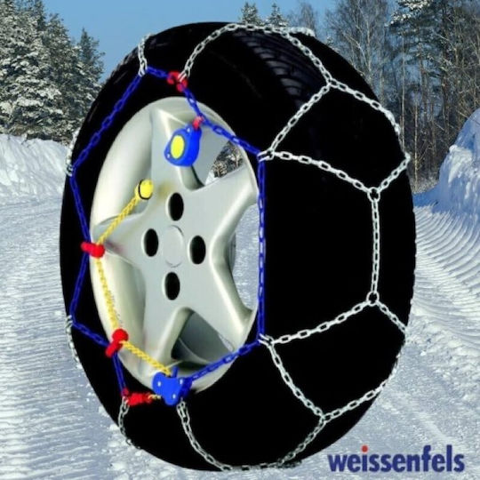 Weissenfels Newtech No 10 Anti-Skid Chains 9mm Thick for Passenger Cars 2 Pieces