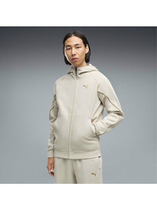 PUMA Sport Men's Athletic Hooded Jacket White