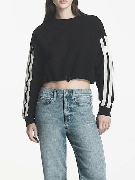 DKNY Cropped Damen-Sweatshirt Schwarz