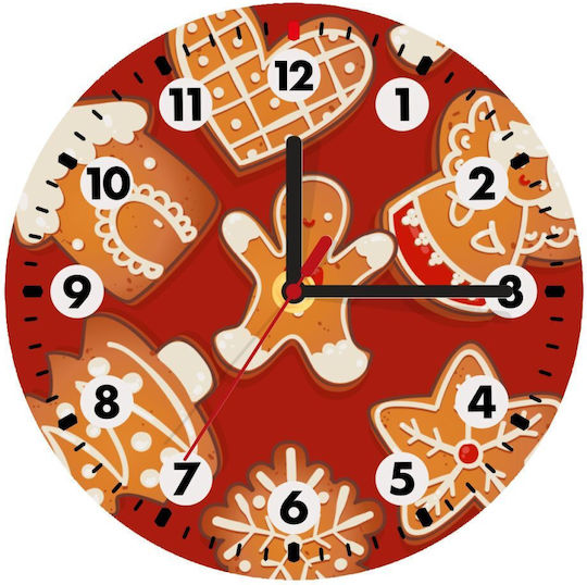 Koupakoupa Xmas Cookies Wooden Wall Clock