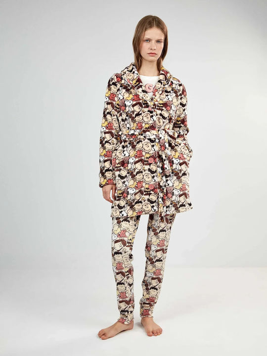 Gisela Winter Women's Robe Multicolor Snoopy
