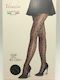Women's Pantyhose 40 Den Black with Print