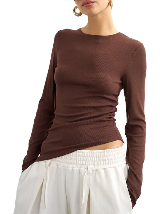 Topshop Γυναικεία Μπλούζα Chocolate Brown