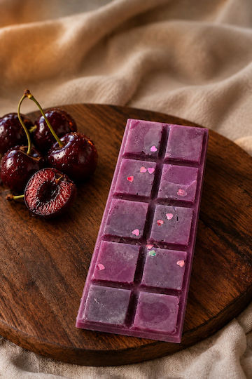 Ароматен Восъчен Блок с Растителен Восък във Формата на Шоколад Аромат Black Cherry 11x4x0cm Едноцветен Candlemaker