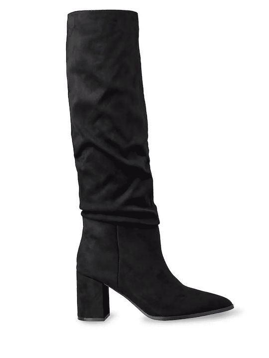 Envie Shoes Suede Γυναικείες Μπότες Μαύρες