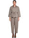 Women's Fabric Trousers in Relaxed Fit Taupe