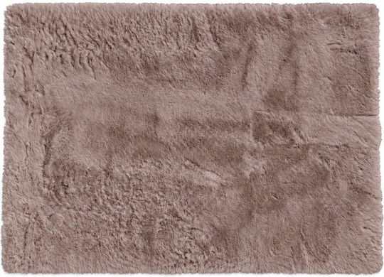 Koopman Rectangular Furry Rug Taupe 60x90cm