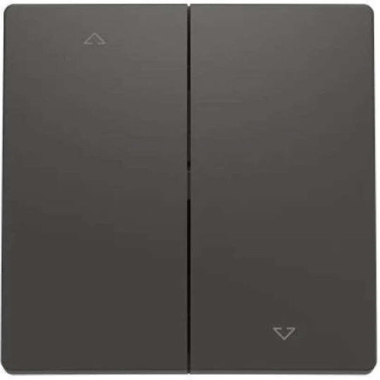 Abb Recessed Double Wall Switch for Rolling Shutters Black