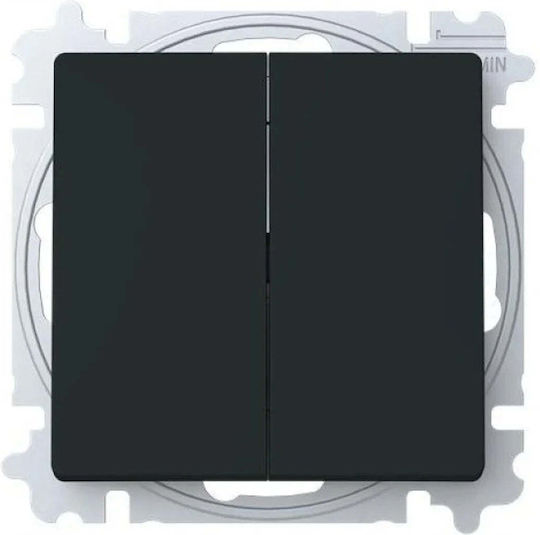 Abb Recessed Wall Switch Two-Way Aller Retour Black