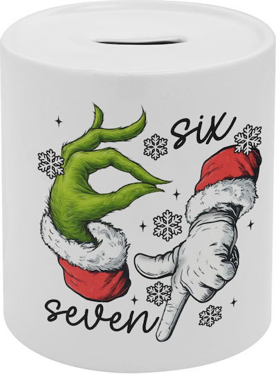 Christmas Meme Six Seven 67 Порцеланова Касичка с Тапа