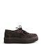 Damen-Oxfords aus Wildleder in brauner Farbe