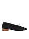 Spitze Pumps mit niedrigem Absatz Schwarz