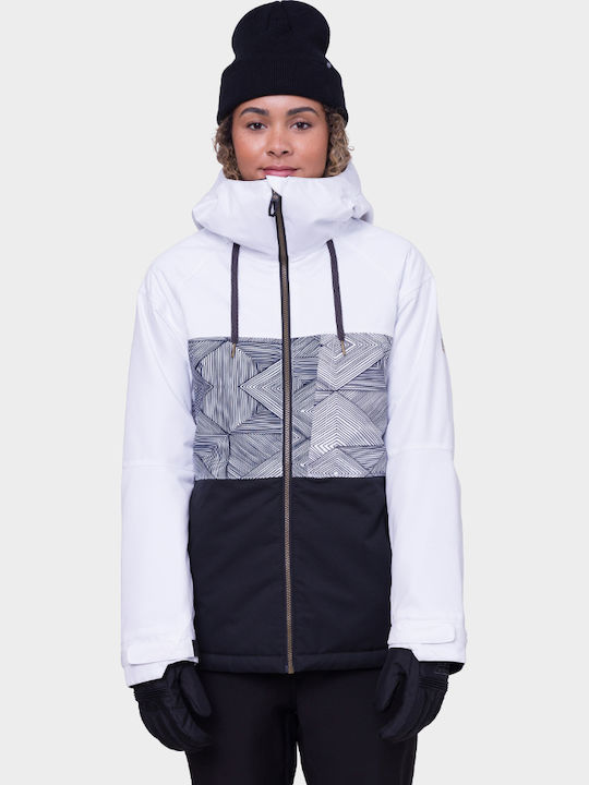 686 I-006036-745 Γυναικείο Μπουφάν για Σκι & Snowboard White Cloudbreak