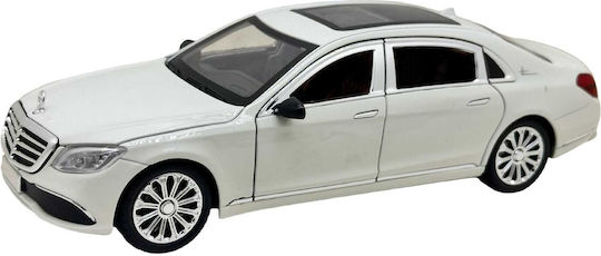 Metal Model Mercedes-benz S Class White Lights Sounds Opens Doors Hoods