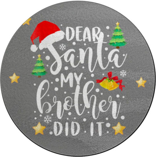 Koupakoupa Dear Santa My Brother Did It Επιφάνεια Κοπής Γυάλινη 30x30cm
