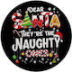 Koupakoupa Dear Santa They're The Naughty Glass Chopping Board 30x30cm