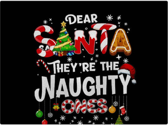 Koupakoupa Dear Santa They're The Naughty Επιφάνεια Κοπής Γυάλινη 38x28cm