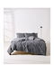 Kentia Einzelbettdecke 160x240 cm Karavagio Grau 300 GSM