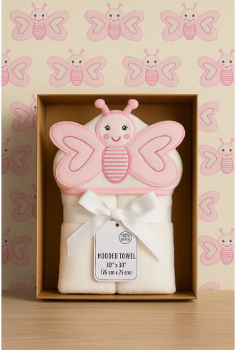 Serafino Baby-Bademantel mit Kapuze 84 x 84 cm