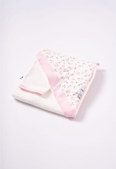 Evita Baby-Bademantel mit Kapuze Rosa