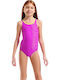 Arena Детски цял бански Very Fuchsia/artic Lime