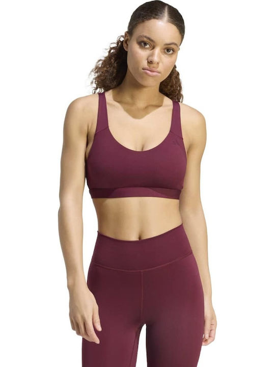 Essentials Damen Sport-BH Burgunderrot