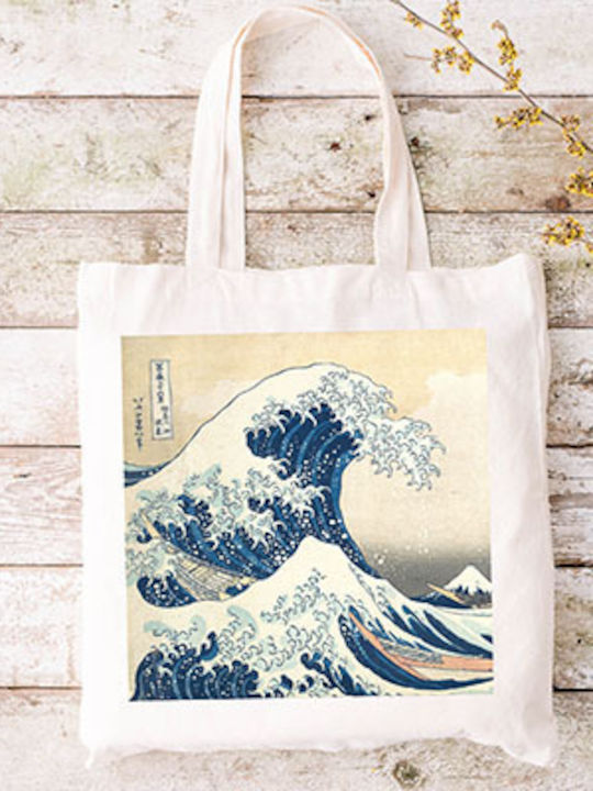 Τσάντα Πάνινη Υφασμάτινη Σχέδιο Boho Art Hokusai Μεγάλο Κύμα Διαστάσεις 38x40cm Μαζί Χερούλια 38x70cm Τσάντα Πάνινη Υφασμάτινη Σχέδιο Boho Art Hokusai Μεγάλο Κύμα Διαστάσεις 38x40cm Μαζί Χερούλια 38x70cm