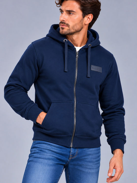 Paco & Co Ζακέτα με Κουκούλα Navy Μπλε