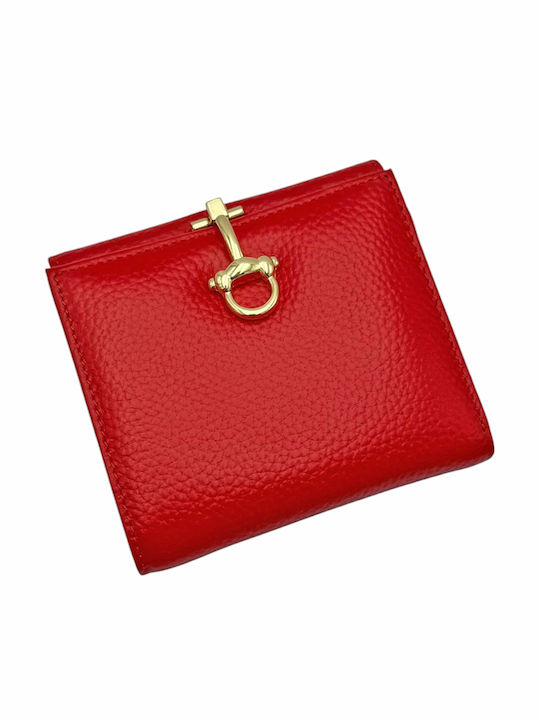 Small Leather Women's Travel Wallet with RFID Red