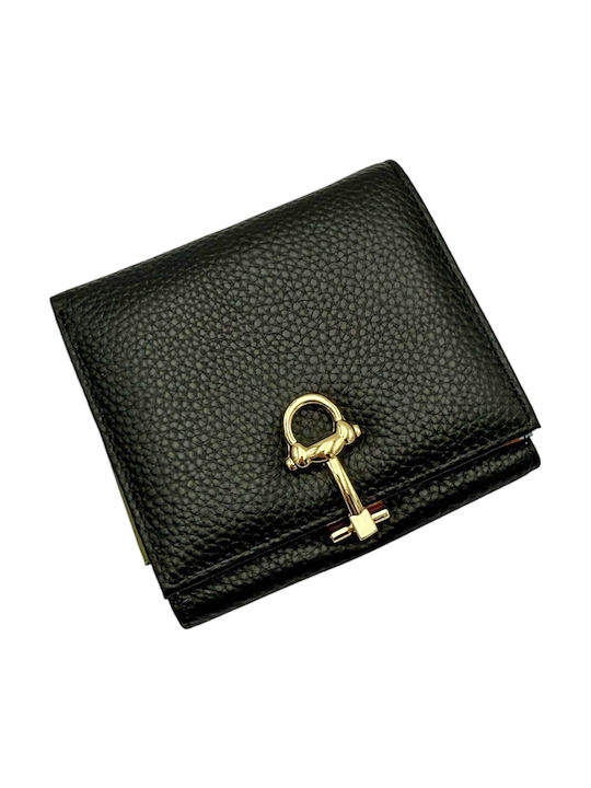 Small Leather Women's Travel Wallet with RFID Black