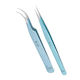 Set 2 Eyelash Extension Tweezers Barhat Bl-13 Bl-12 – Blue Glitter