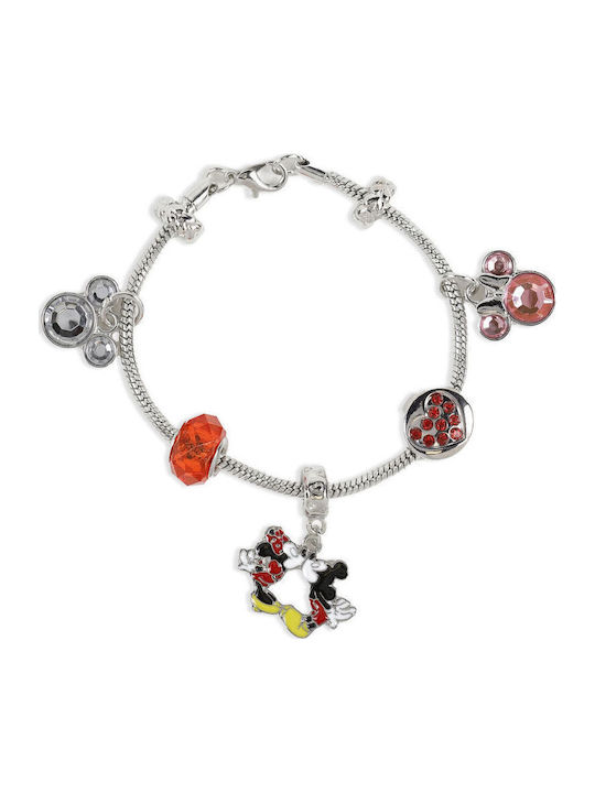 Disney Women's Chain Bracelet with Heart Design