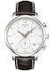 T-classic Tradition Chrono Ανδρικό Ρολόι Χρονογράφος Μπαταρίας με Καφέ Δερμάτινο Λουράκι